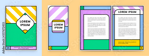 Colorful Poster or Stationary Identity Design Template. Set of Summer Background Illustration. Vector.