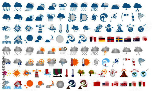 Weather graphic design elements (vector) - Part 1