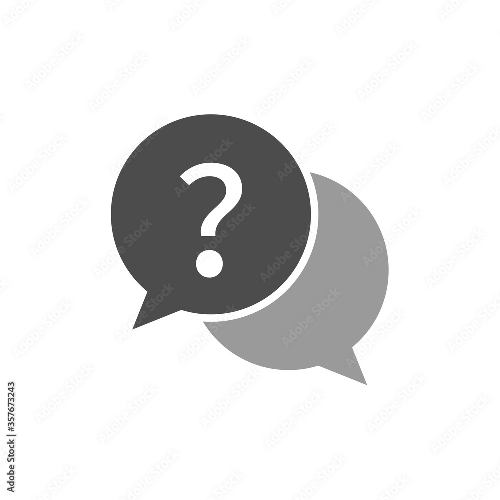 Question answer icon isolated on white background. Vector illustration. Question answer icon isolated on white background. Vector illustration.