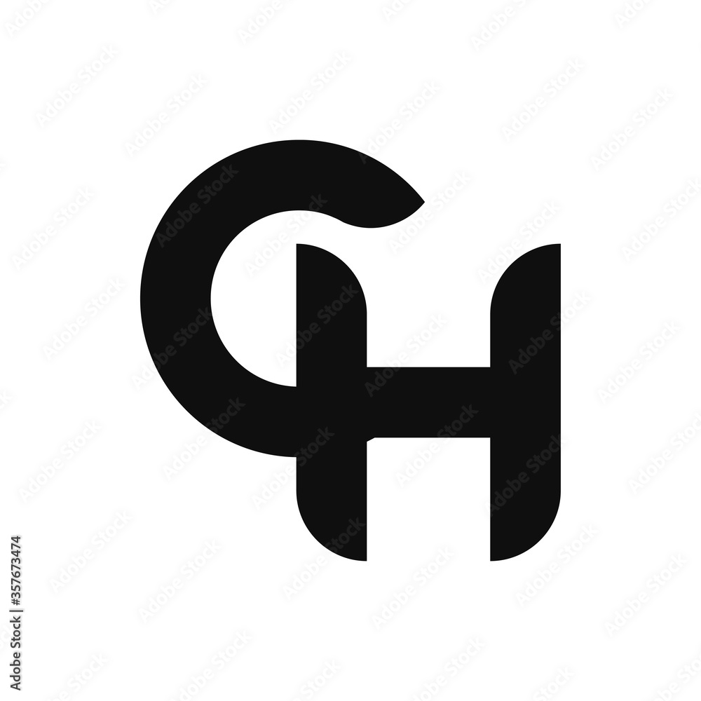 Obraz premium CH Letter Logo Design With Simple style