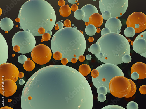 abstract background balls minimalist 3d render