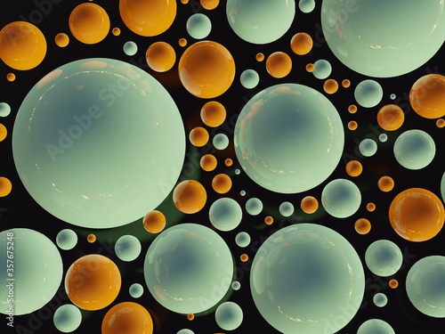 abstract background balls minimalism 3d render