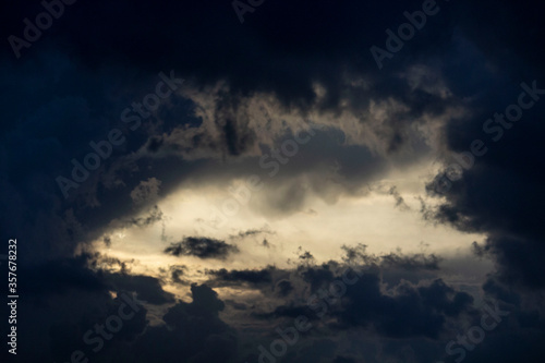 Dark stormy sky with clouds