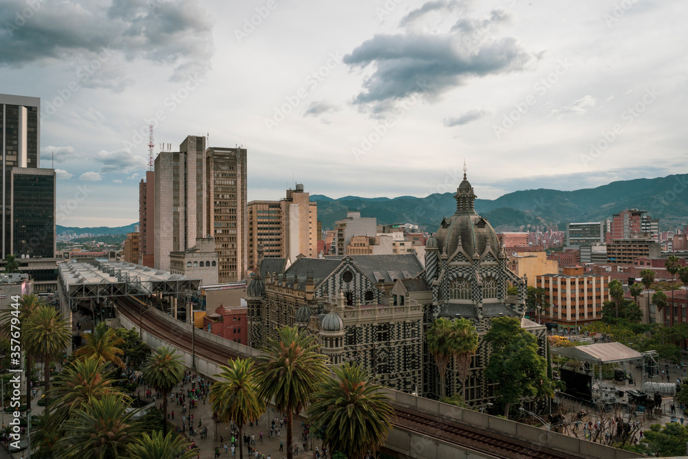 Medellín, Antioquia / Colombia. February 25, 2019. The Medellín metro is a massive rapid transit system that serves the city
