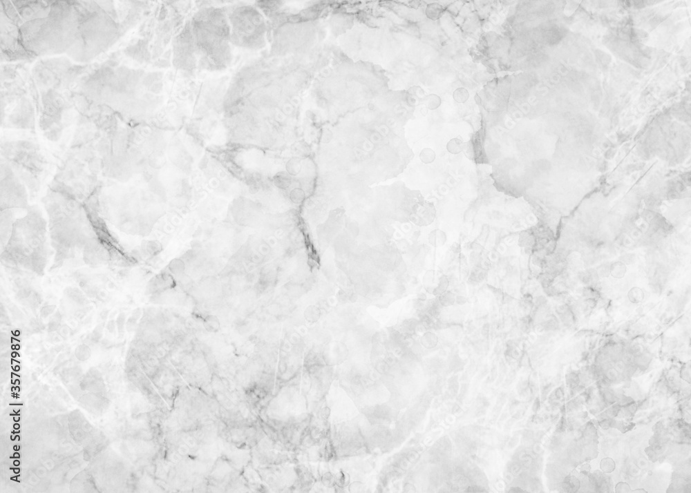 Obraz premium white texture background, marbled gray stone illustration with watercolor painted stains in old grunge design of stone or rock floor or tile in abstract design