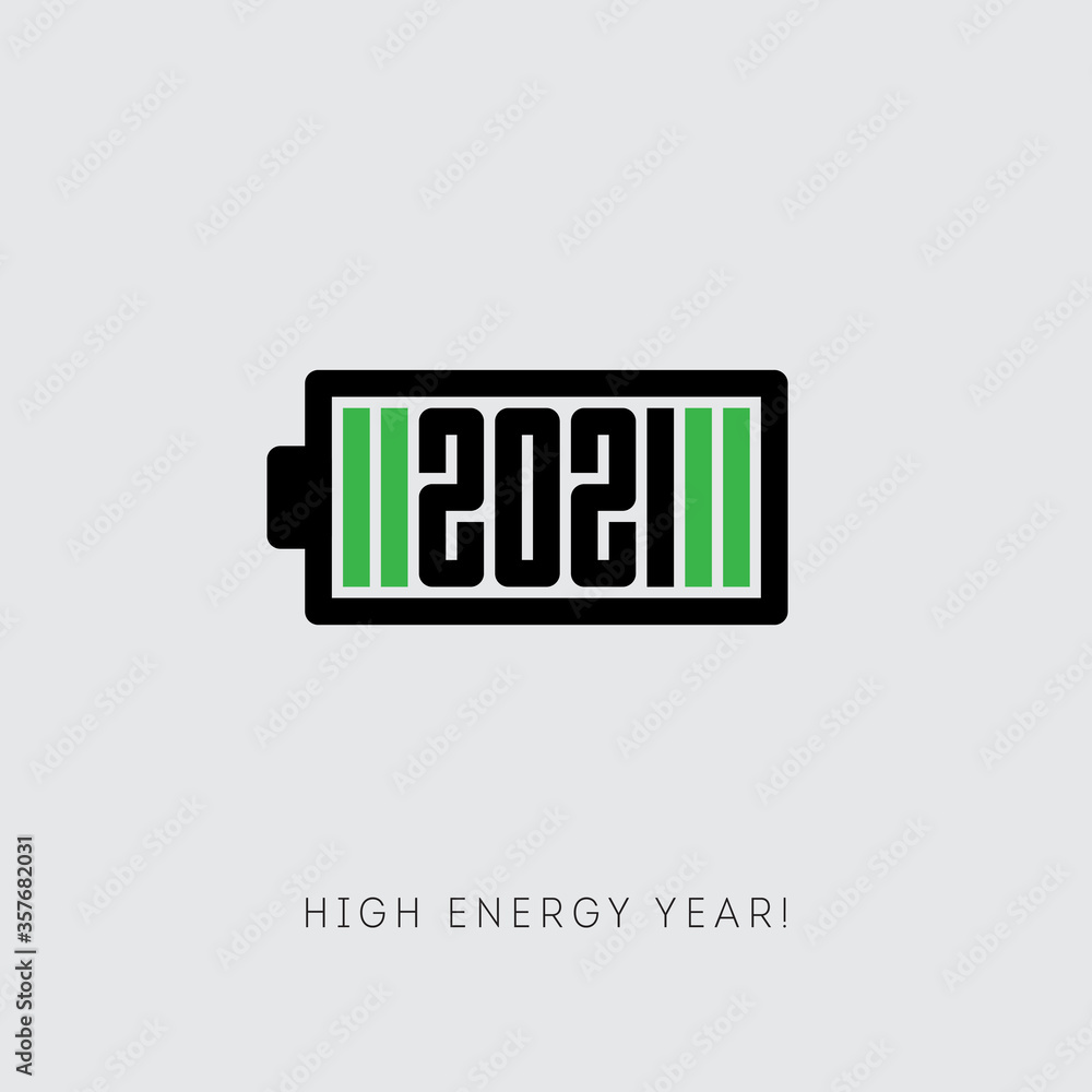High energy year. 2021 is charged with new achievements and conquering new heights. Motivational, inspirational poster. Happy new year. High energy year. 2021 is charged with new achievements and conquering new heights. Motivational, inspirational poster. Happy new year.