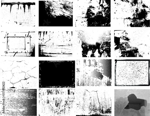 grunge textures set. background. vector illustration. 