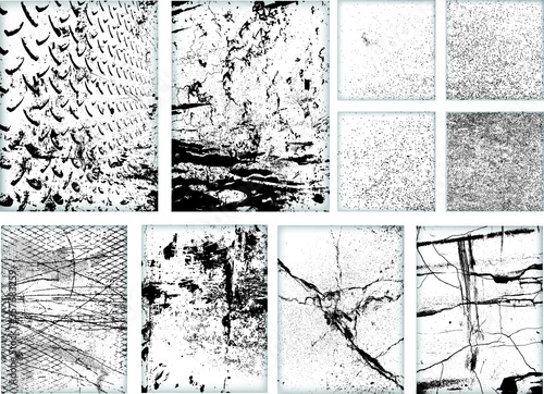 grunge textures set. background. vector illustration. 