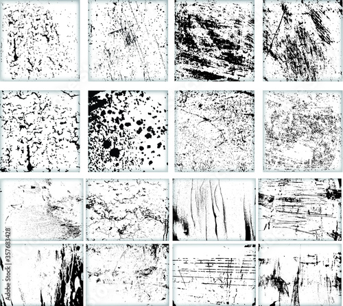 grunge textures set. background. vector illustration. 