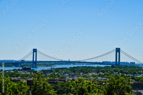 Verrazzano Narrows Bridge, connecting Brooklyn to Staten Island in New York City 