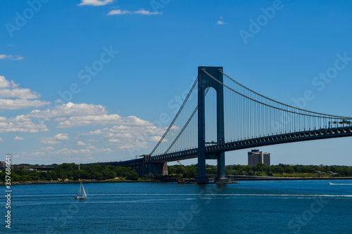 Verrazzano Narrows Bridge  connecting Brooklyn to Staten Island in New York City