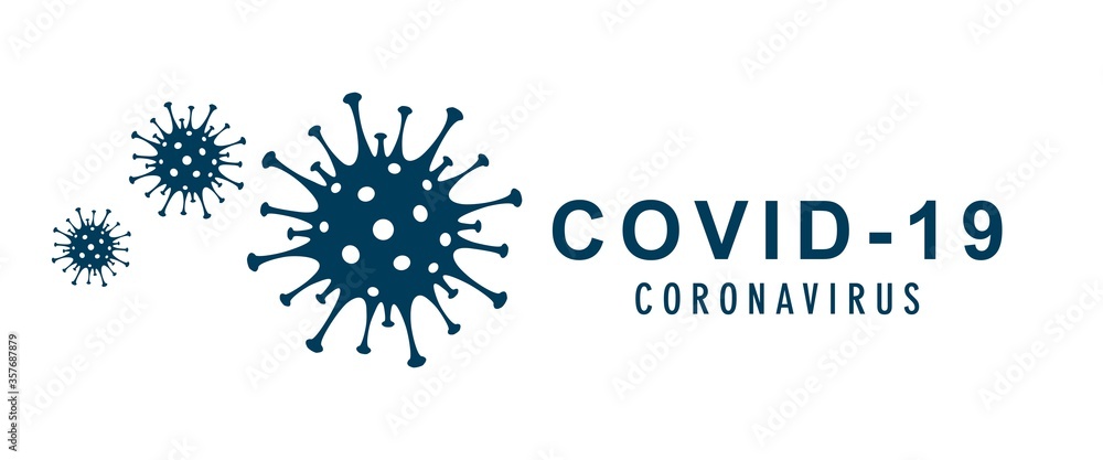 Coronavirus vector banner with global pandemic concept illustration. Coronavirus 2019-nCoV background. Virus Infection. - obrazy, fototapety, plakaty 