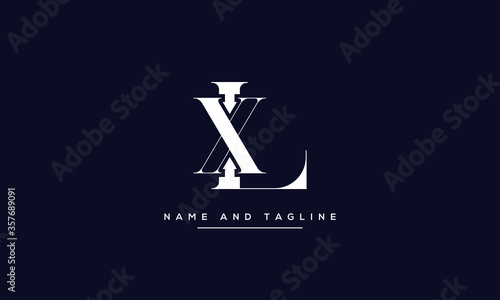 alphabet letters monogram icon logo LX or XL