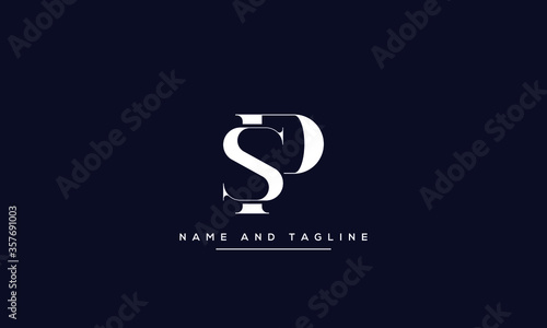 alphabet letters monogram icon logo PS or SP