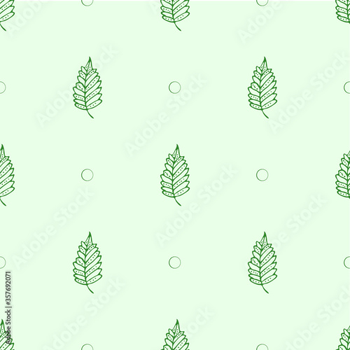 Seamless endless botanical texture pattern leaves for fabric textile or wallpaper