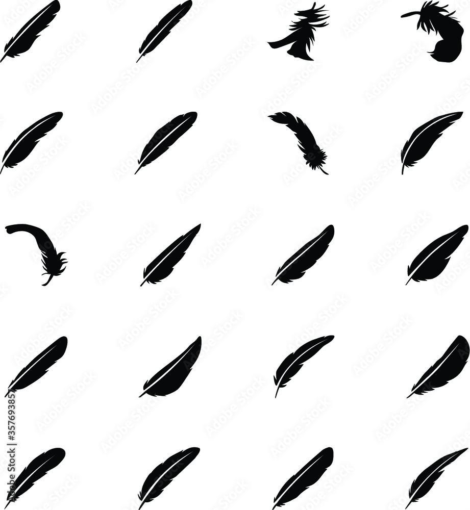 Feathers Vector Solid Icons 1 Feathers Vector Solid Icons 1