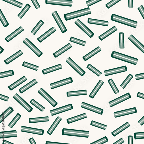 Seamless pattern with  bugle beads. Nice natural colors: pink, terracotta, greenish. It can be used as background for social media design, needlework site, beading blogs