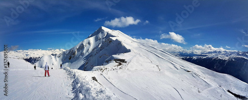 Panorama of the southern slope of the Rosa Khutor ski resort