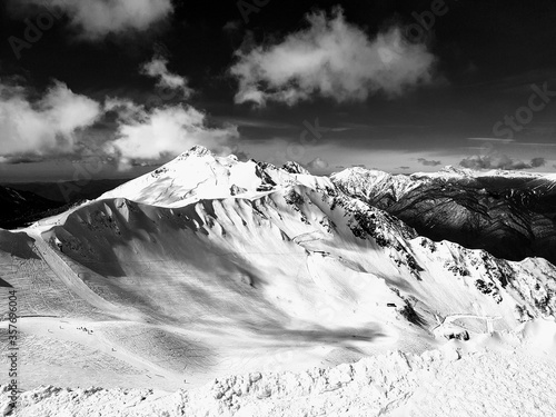 Panorama of the northern slope of the Rosa Khutor ski resort