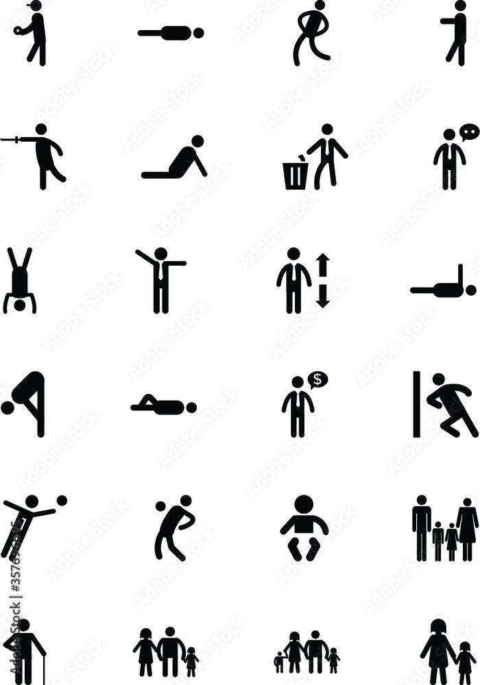 Collection of Human Vector Icons Collection of Human Vector Icons