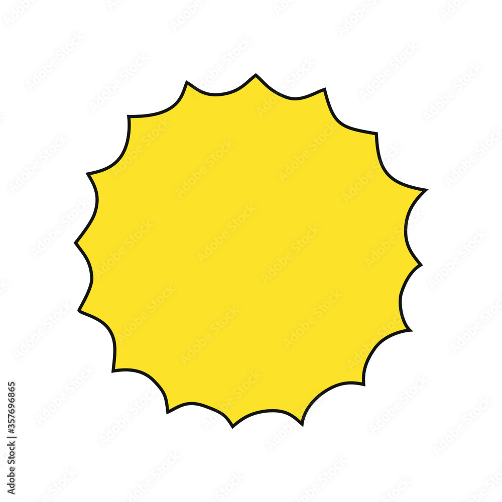 Yellow frame in the form of a star. Yellow frame in the form of a star.