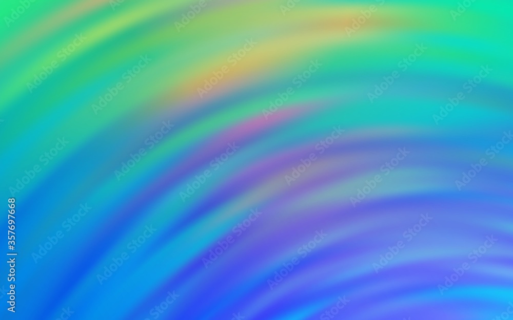 Light Blue, Green vector backdrop with curved lines. Light Blue, Green vector backdrop with curved lines.