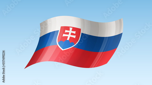 Free Download Slovakia flag state symbol isolated on background national banner. Greeting card National Independence Day of the Slovak Republic. Illustration banner with realistic state flag. - GFXLoad