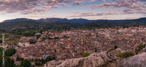 aerial view of the town of cocentaina in Alicante