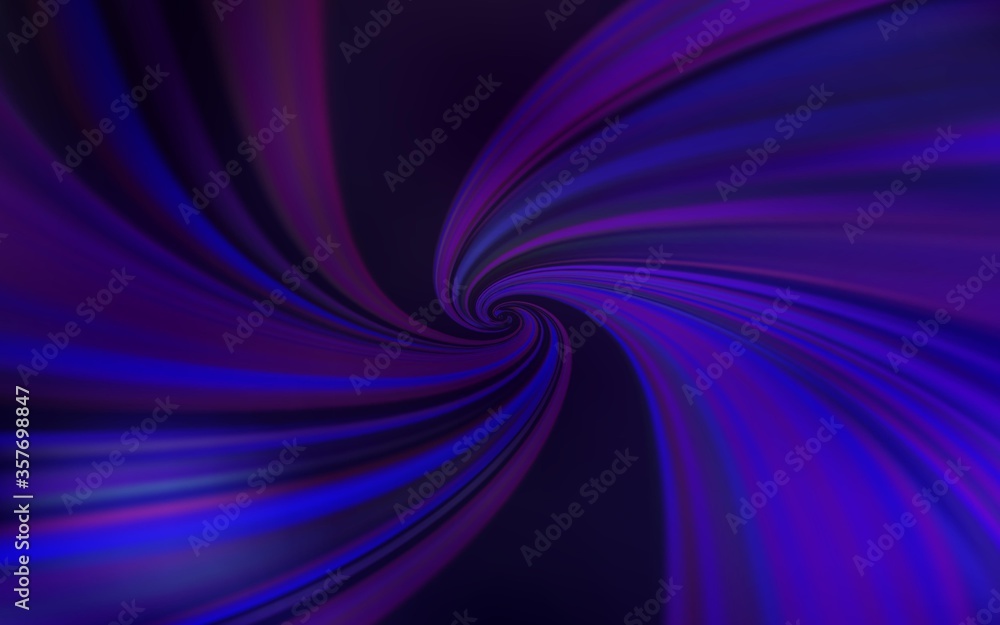 Fototapeta premium Dark Purple vector template with bent lines.
