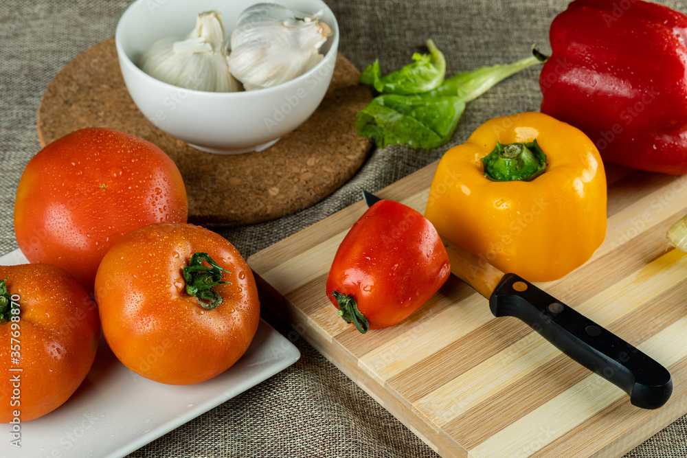 Mediterranean diet, healthy products, vegetables
