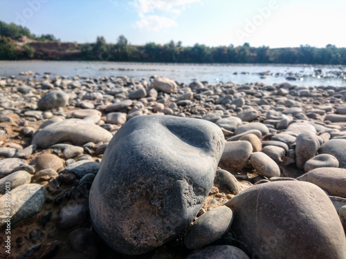 Stone on the lake