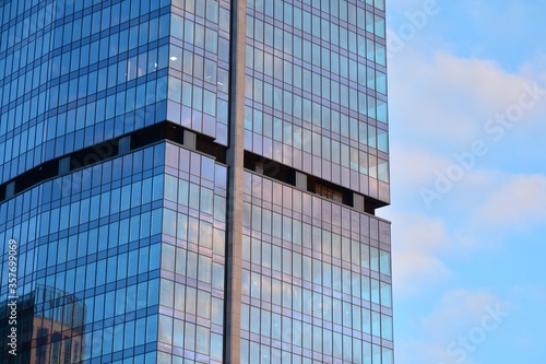 Wallpaper Mural Facade texture of a glass mirrored office building. Fragment of the facade. Modern architecture of the office building. Torontodigital.ca
