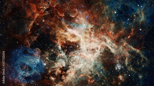 Fototapeta Naklejka Na Ścianę i Meble -  Space scene with stars and galaxies. Elements of this image furnished by NASA