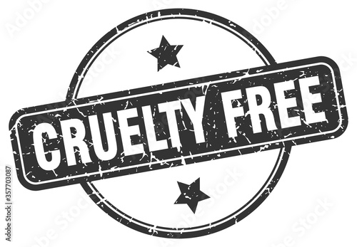 cruelty free grunge stamp. cruelty free round vintage stamp