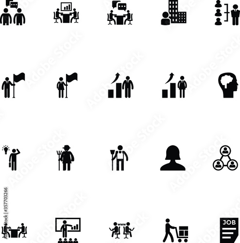 Working Human Vector Icons 2