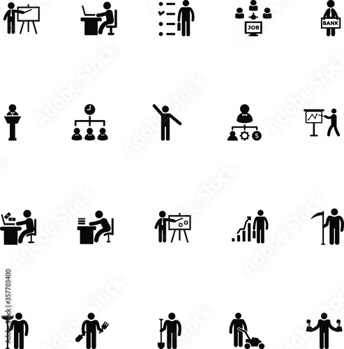 
Working Human Vector Icons 3
