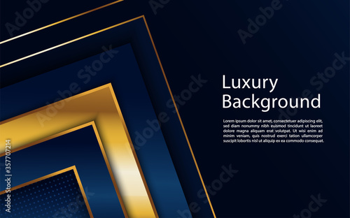 luxurious dark navy background and golden glittering dots luxury. elegant modern background.
