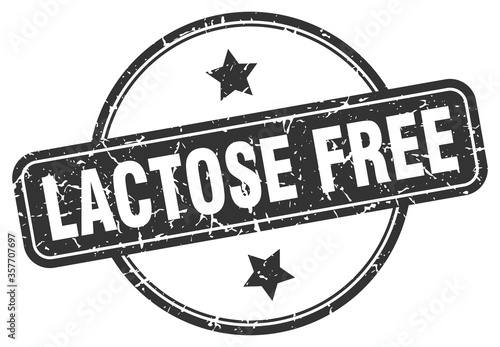 lactose free grunge stamp. lactose free round vintage stamp