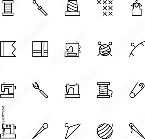 Sewing Line Vector Icons