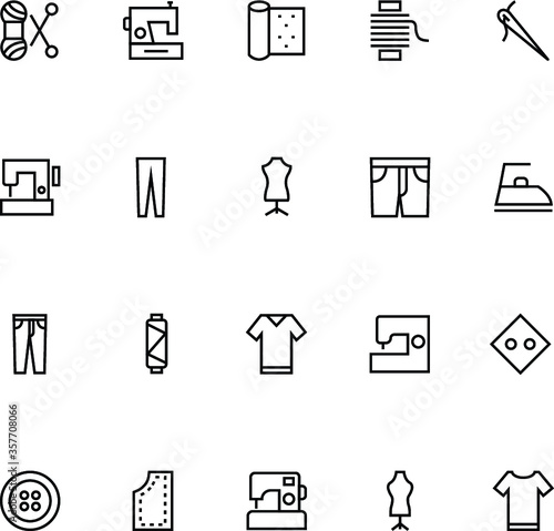 Sewing Line Vector Icons