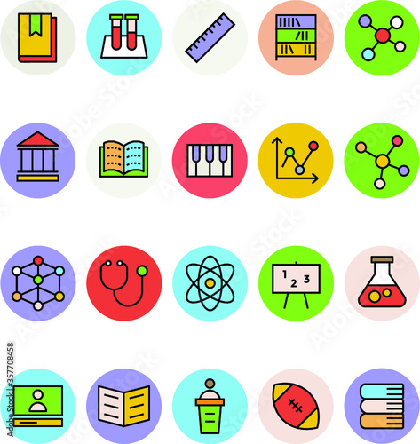 Education Colored Vector Icons
