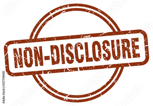 non-disclosure grunge stamp. non-disclosure round vintage stamp