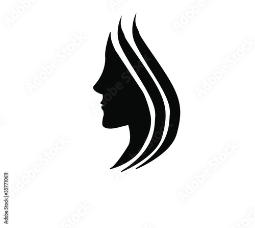 woman with long hair vector
