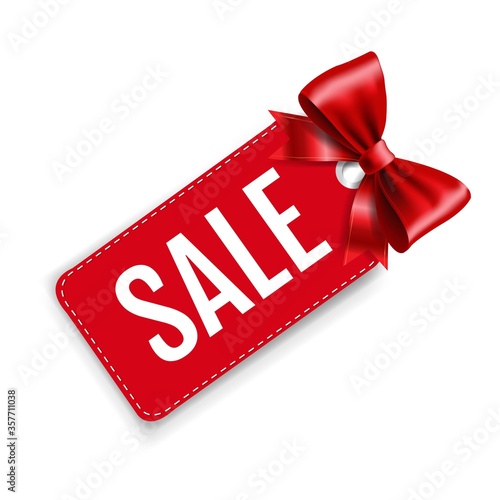 Sale Price Tags Isolated White Background With Gradient Mesh, Vector Illustration