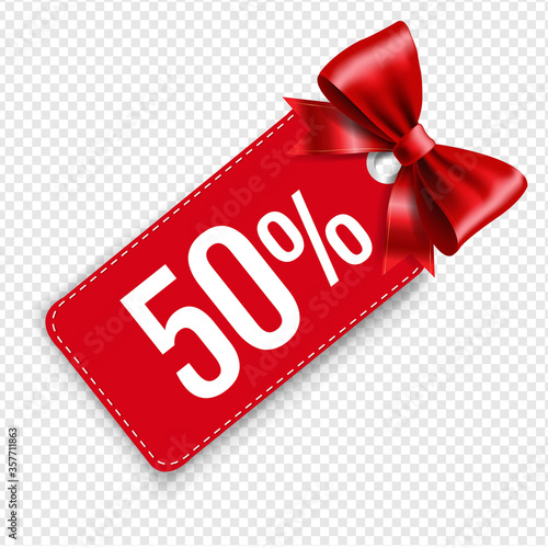 Sale Price Tags With Isolated Transparent Background With Gradient Mesh, Vector Illustration