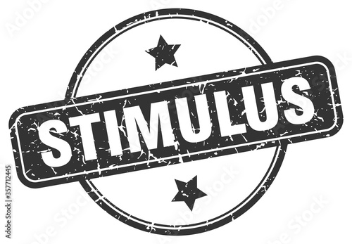 stimulus grunge stamp. stimulus round vintage stamp