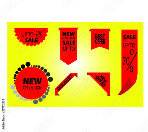 set of sale tags