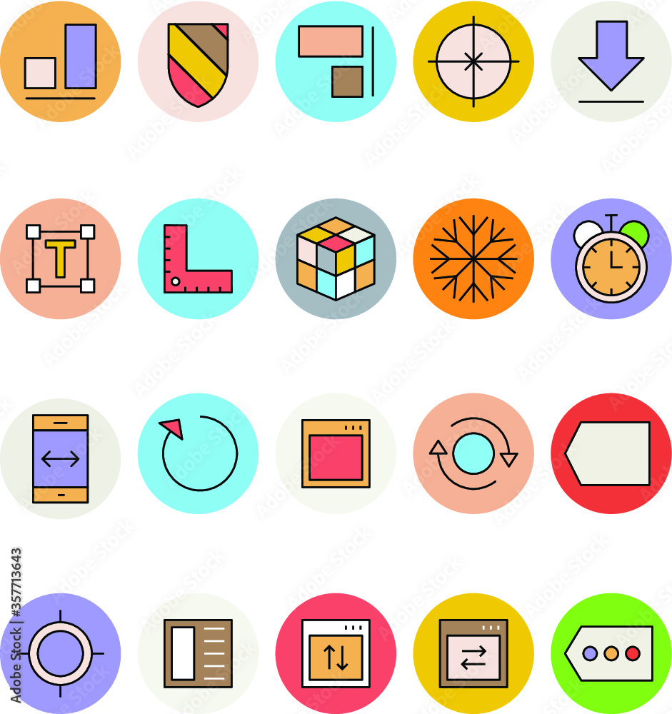 Design and Development Vector Icons Design and Development Vector Icons