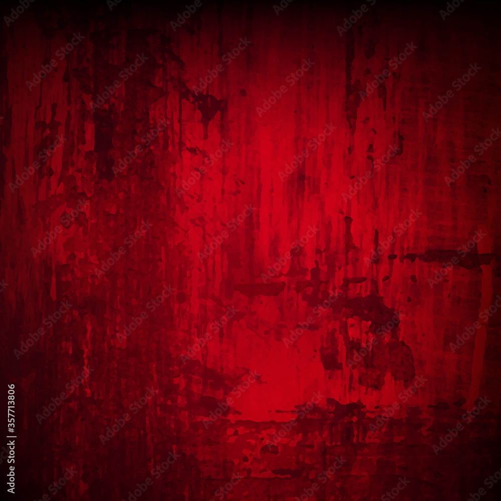 Dark Luxury Grunge Red Poster With Gradient Mesh, Vector Illustration