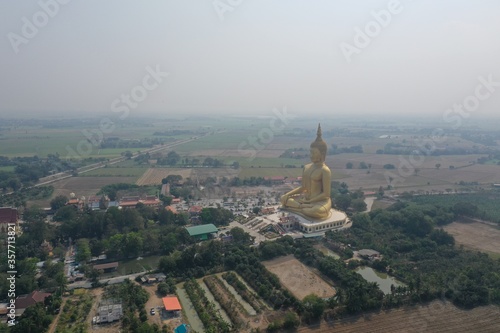 Wat Muang Buddha statue in Angthong Thailand
